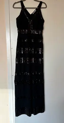 Stunning ICONIC Black Evening Maxi Dress Brand new with tags attached size 10