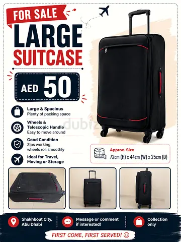 Large black suitcase