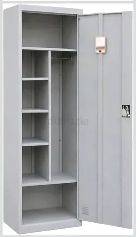 Metal Storage Locker / Wardrobe with Adjustable Shelves and Lock