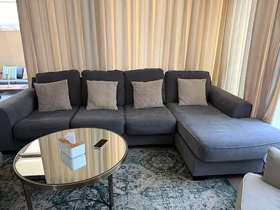 4-seater with chaise + 2 single seaters