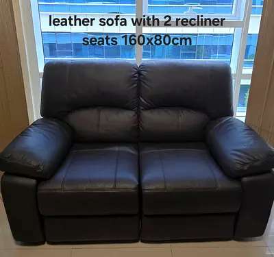2seater recliner leather sofa