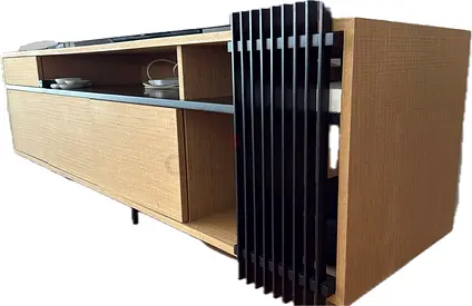 Solid wood tv unit customized
