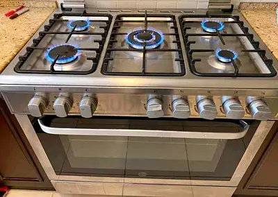 Hoover Freestanding Gas Cooker Stove 90x60cm 5 Burner Gas Top Electric Oven
