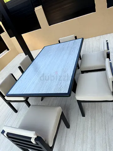 Outdoor dining table and chairs