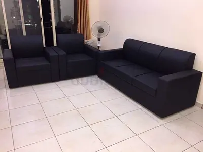 BRAND NEW SOFA SET 3+1+1 I HAVE BLACK COLOR PVC LEATHER