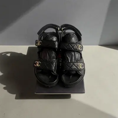 Chanel Quilted Lambskin Dad Sandals