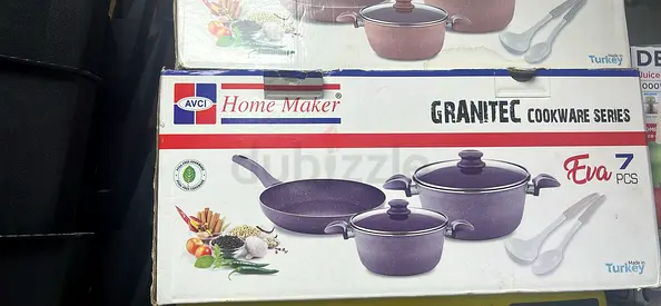 7-piece Granite Cookware Set (Home Maker/Avci) - Almost New