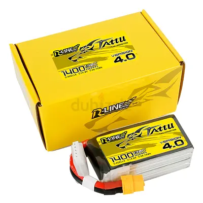 Tattu 1400mAh 4S 130C 14.8V R-Line Version 4.0 Lipo Battery Pack With XT60 Plug