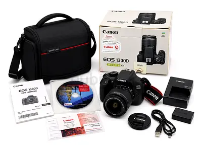 Canon EOS 1300D DSLR Camera with EF-S 18-55mm Lens Kit and Accessories