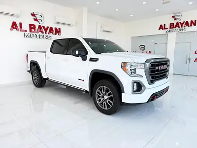 جي ام سي سييرا aAT4 6.2L ابيض / رمادي خليجي GMC Sierra 1500 AT4 2021 | GCC | agency Maintained