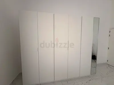 Large White Wardrobe with Mirror – Excellent Condition