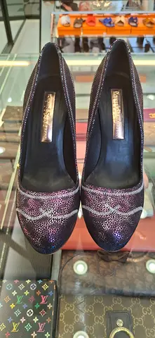 Rupert Sanderson Sparkling Purple Heels