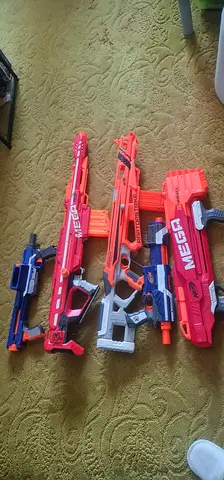 Set of 4 Nerf-style Foam Dart Blasters - Used, Working