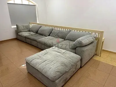 Pan Emirates pianca feather filled sofa with footstool 4 seater +footstool