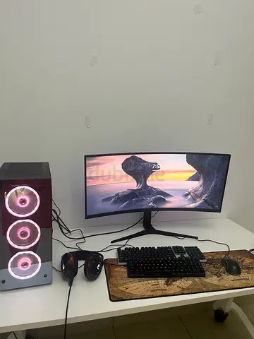Complete Gaming Setup: Ryzen 7  RTX 4060 PC + NEW 34 165Hz Monitor + Gears+ Urgently needed for sal