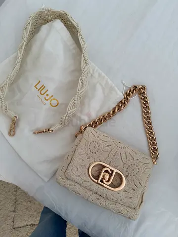 Liu Jo Crochet Shoulder Bag with Chain Strap