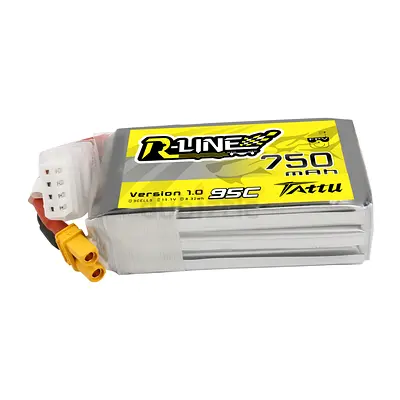 Tattu 750mAh 3S 95C 11.1V R-Line Lipo Battery Pack With XT30 Plug