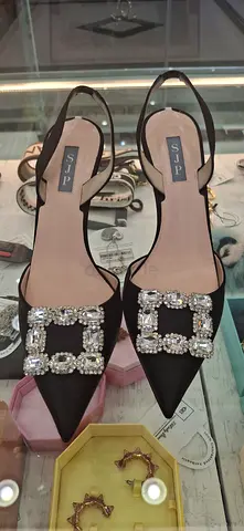 SJP by Sarah Jessica Parker Crystal Embellished Slingback Heels