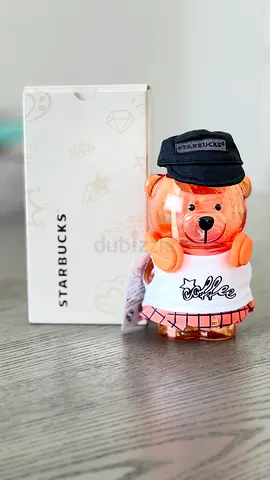 Starbucks Bearista orange Glass Bear Figurine (With Box)
