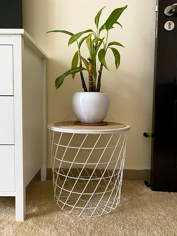 Ikea White Round Side Table - Good Condition