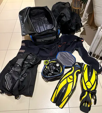 Full diving equipment set