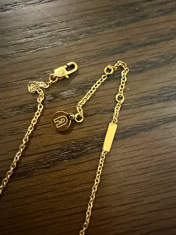 Gold-tone delicate chain necklace with pendant Furla original