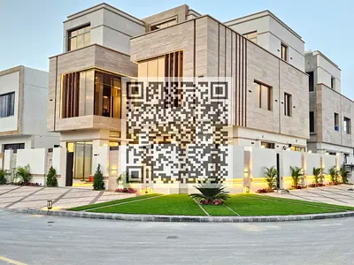 Luxurious three-story corner villa in Al Yasmeen behind Al Hamidiya Park, featuring 7 master bedroo