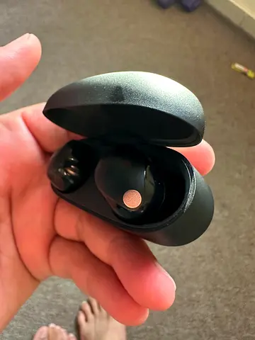 Used True Wireless Earbuds with Charging Case - Black