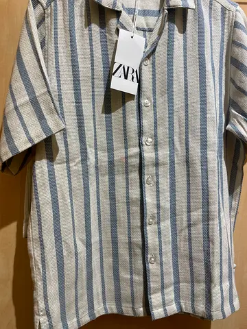 Zara striped button-up blouse - new with tags, size M