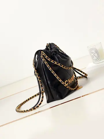 Chanel black mini 22 bag