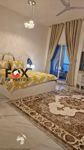 Two bedrooms and a living room in Al Khor Towers for annual rent Furnished Decorations Sea view Asking price: 45,000 QAR annually, payable in 4 instal