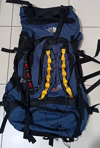 The North Face 120 liter hiking backpack