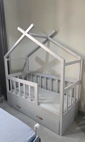 Custom made wooden house bed,  canopy bed kids