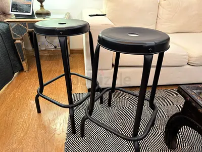 2x IKEA Raskog bar stools, black