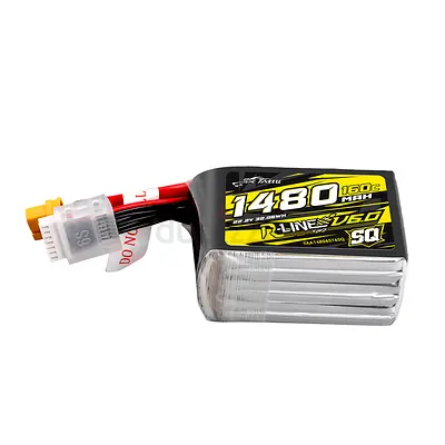 Tattu R-Line V6 1480mAh 6S 160C LiPo Battery with XT60 [SQ]