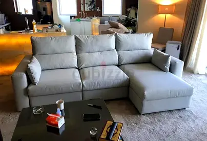 Neat And Clean Ikea Eskilstuna L Shape Sofa Bed With Storage