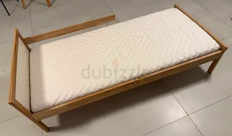 Bed frame and mattress 70x160cm