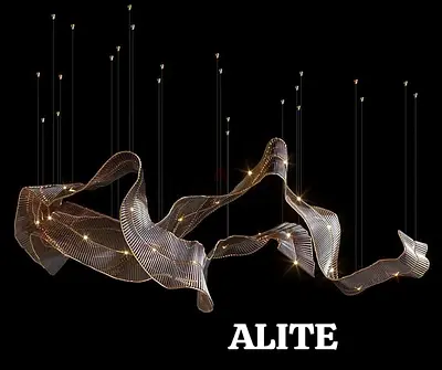 Luxury Modern Wave Chandelier Light | Premium LED Hanging Light