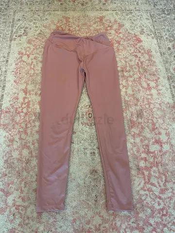 Mauve high-waist womens leggings - size M