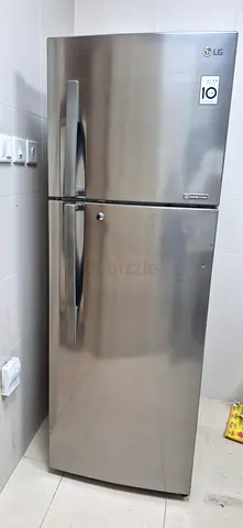 LG Stainless Steel Double-Door Refrigerator - Good Condition