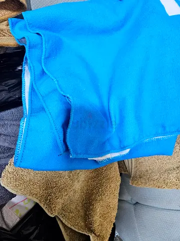 Set of used cleaning big towels
