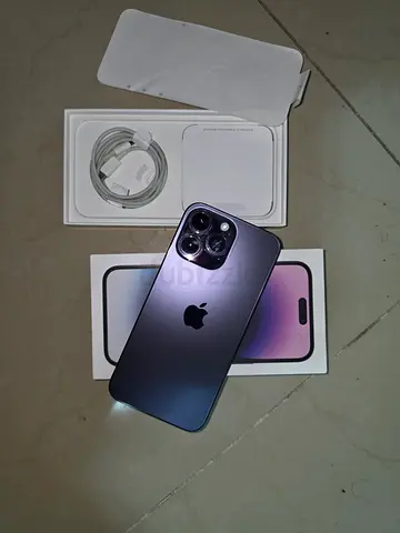 iPhone 14 Pro Max 256GB Deep Purple - Good Condition with Box and Cable