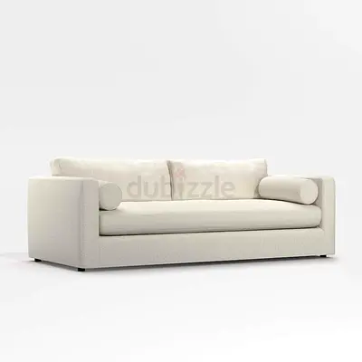 Crate and Barrel 3-Seater white Fabric Sofa