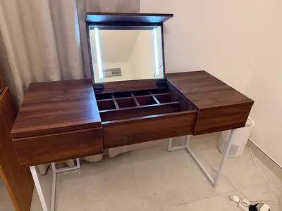 Wooden Vanity Dressing Table with LED Mirror