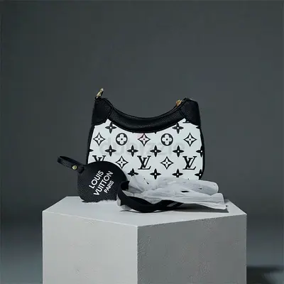 Louis Vuitton Monogram White and Black Handbag