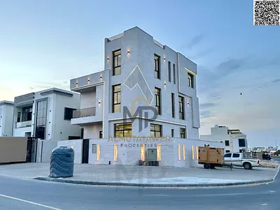 Luxury villa for sale in Al-Haliu, spacious area, elegant modern design, registration fees included