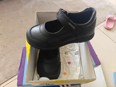 Pablosky Girls Black School Shoes