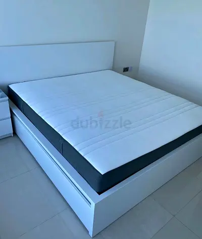 Ikea malm king storage bed with ikea mattress like new Excellent condition
