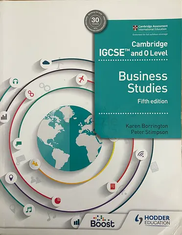 Cambridge IGCSE and O Level Business Studies (5th edition) by Borrington  Stimpson