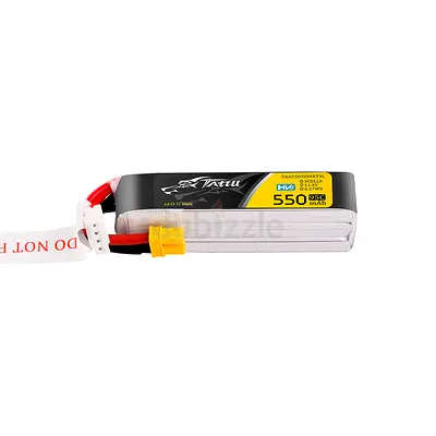 Tattu 550mAh 3S 95C 11.4V HV Lipo Battery Long Pack With XT30 Plug